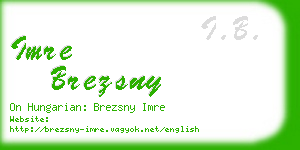 imre brezsny business card